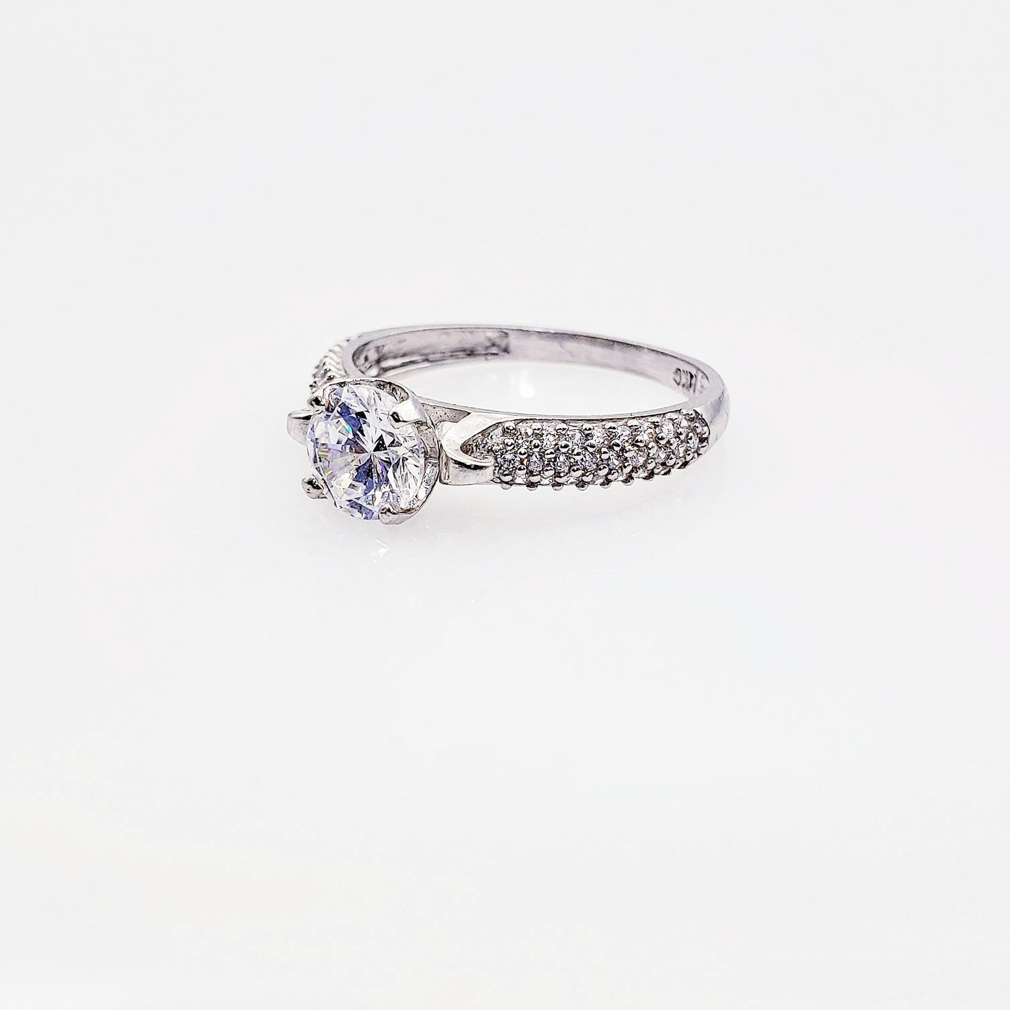 Anillo compromiso Oro Blanco 14k #2241
