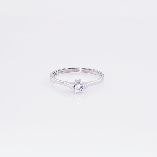 Anillo compromiso Oro Blanco 14k #677
