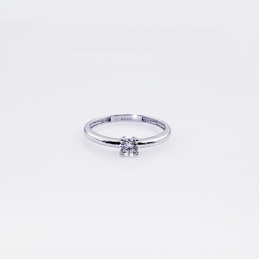 Anillo compromiso Oro Blanco 14k #7385