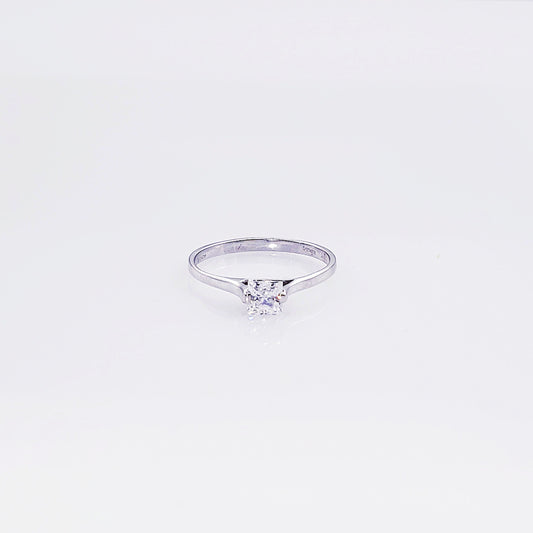 Anillo compromiso Oro Blanco 14k #4338
