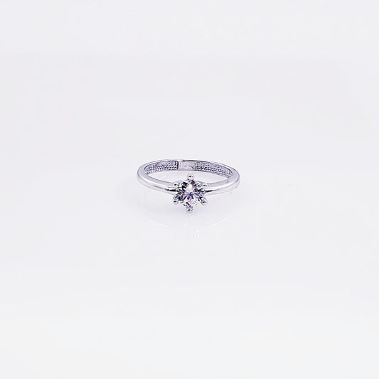 Anillo compromiso Oro Blanco 14k #7371
