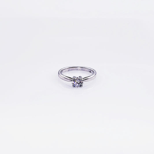 Anillo compromiso Oro Blanco 14k #2839