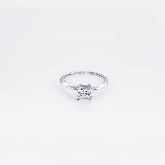 Anillo compromiso Oro Blanco 14k #5222