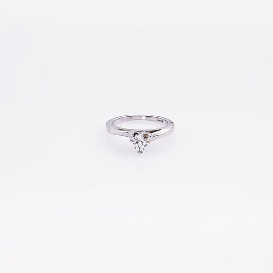 Anillo compromiso Oro Blanco 14k #2838