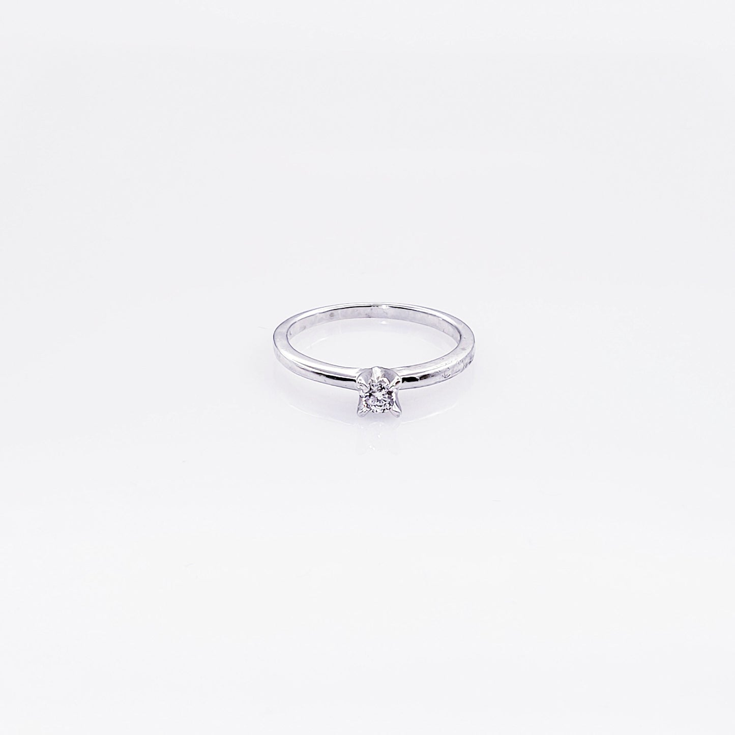 Anillo compromiso Oro Blanco 14k #3198