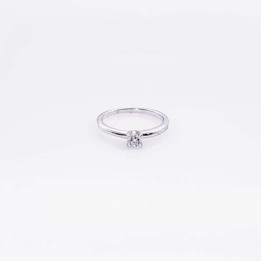 Anillo compromiso Oro Blanco 14k #3198