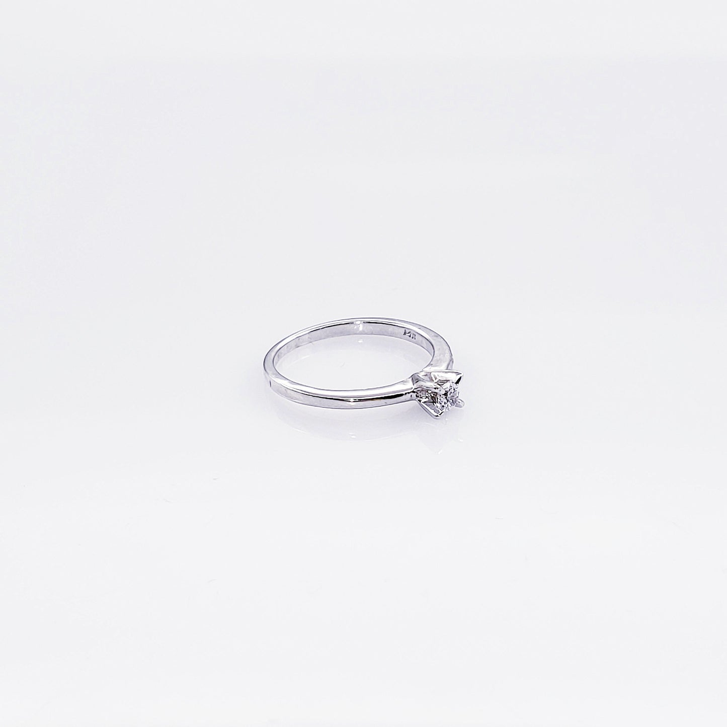 Anillo compromiso Oro Blanco 14k #3198