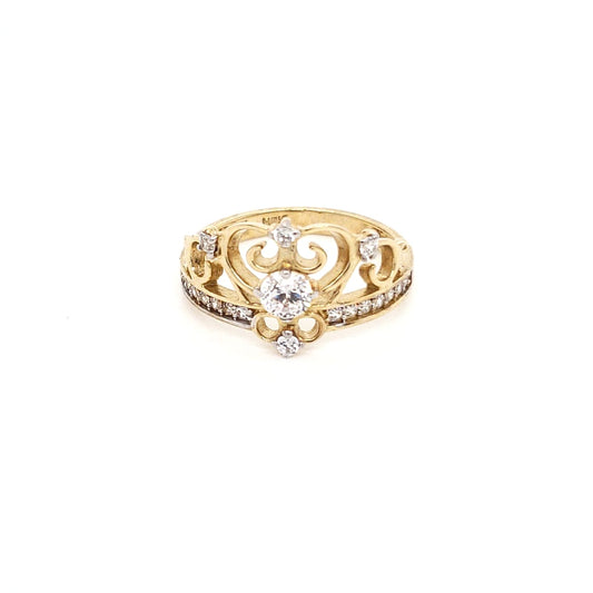 Anillo Oro Corona 10k  #5684