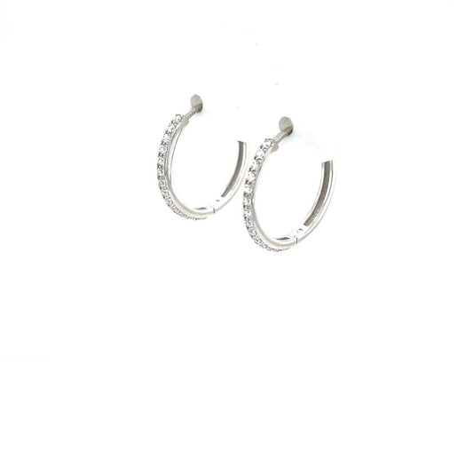 Arracada Oro Blanco 14k #9640