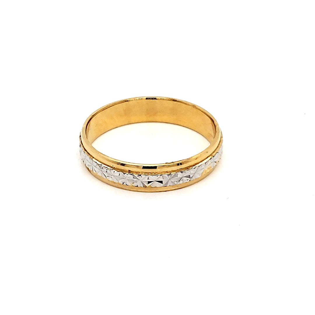 Argolla Oro 14k combinado 4mm A5240108