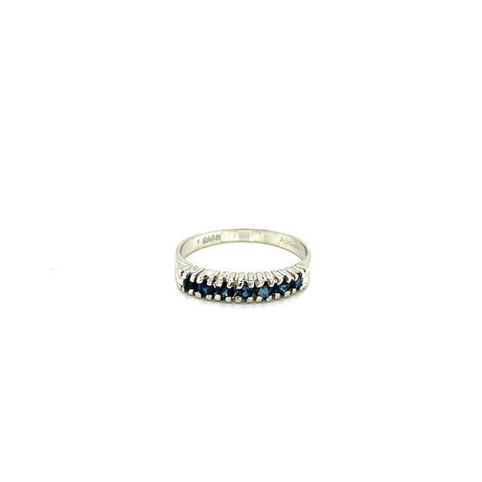 Churumbela Oro 14k Blanco .40 Ct TW Zafiro #9762
