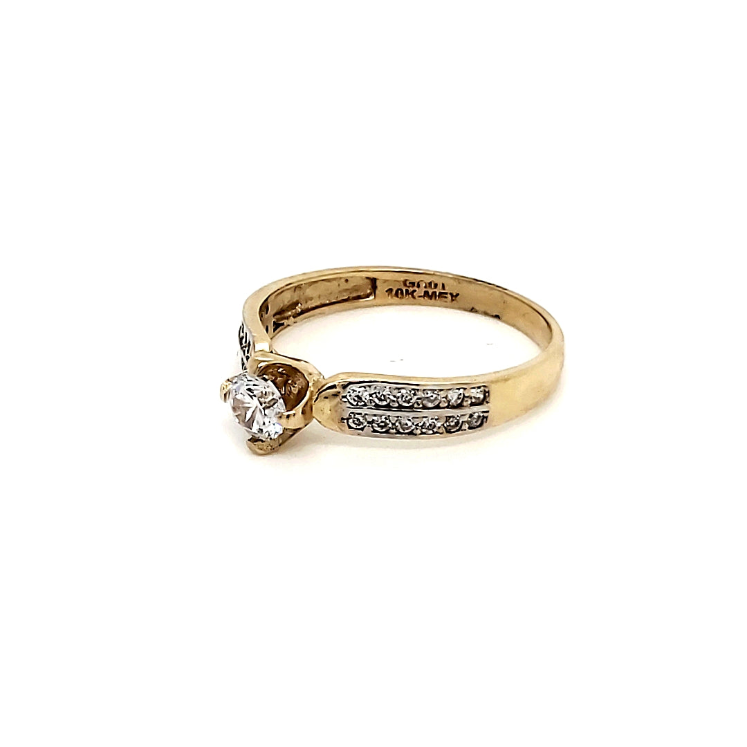 Anillo compromiso Oro 10k #7530