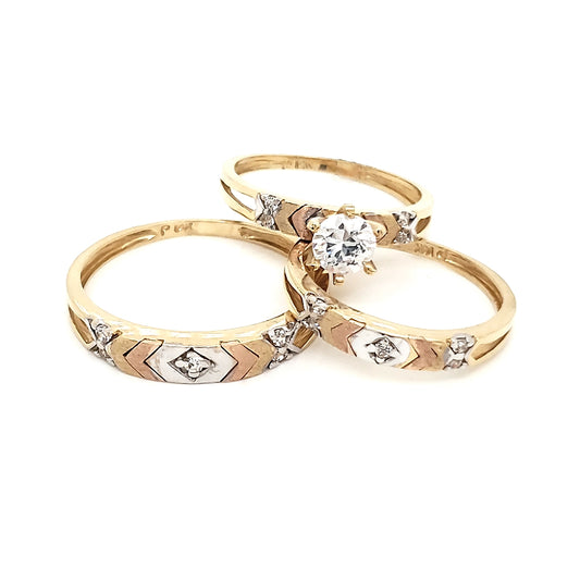Trio Oro Amarillo 14k #3936
