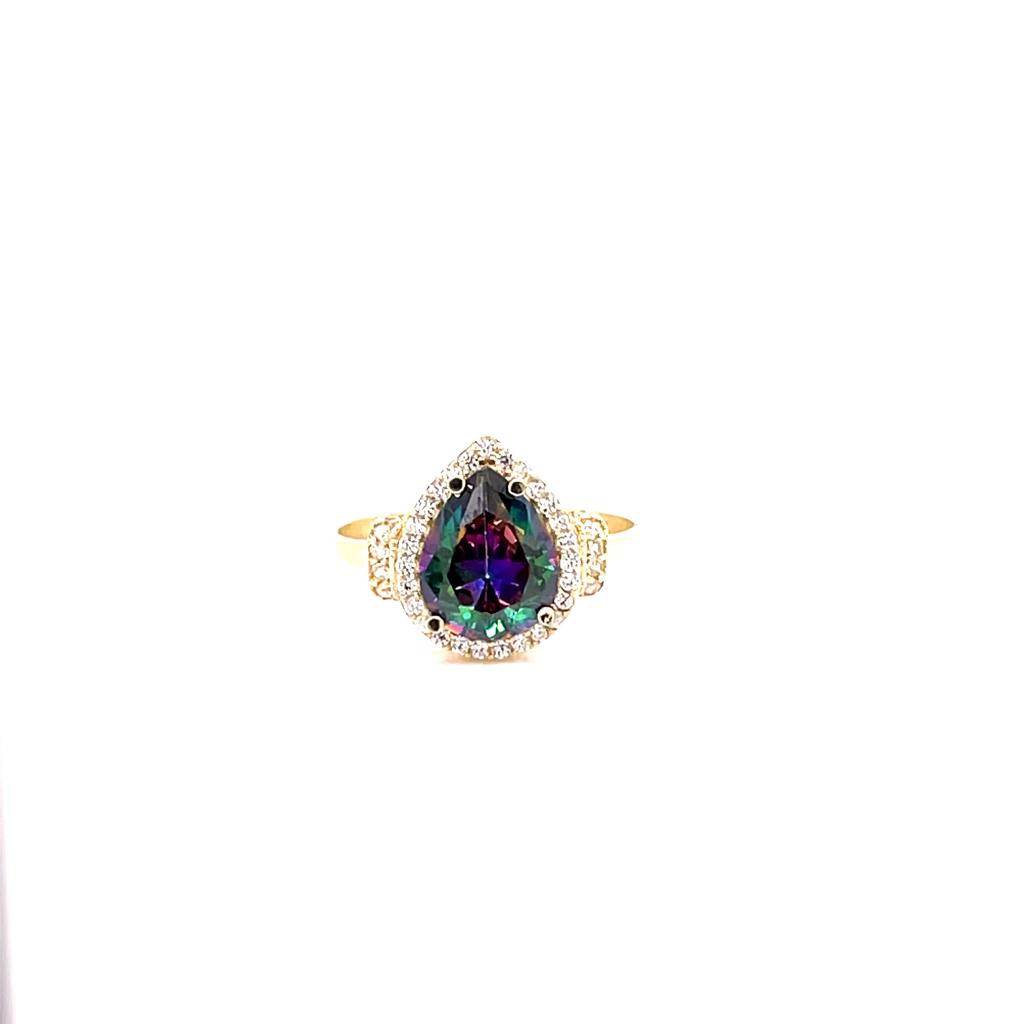 Anillo Oro Dama 10k  #9080