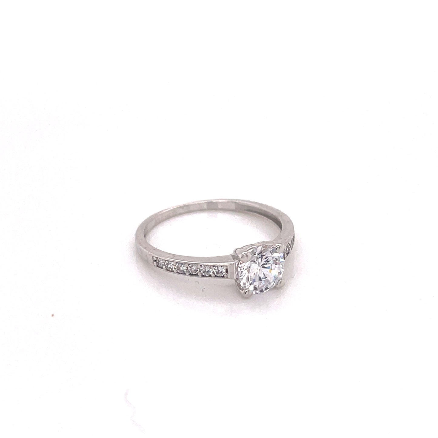 Anillo compromiso Oro Blanco 14k #8107