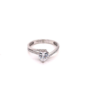 Anillo compromiso Oro Blanco 14k #8102