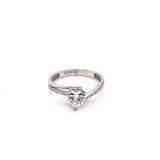 Anillo compromiso Oro Blanco 14k #8102