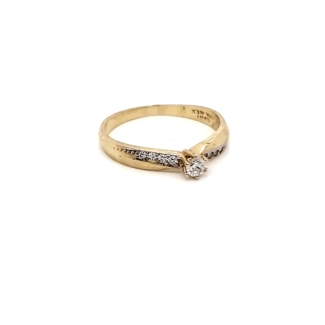 Anillo compromiso Oro 10k #6469