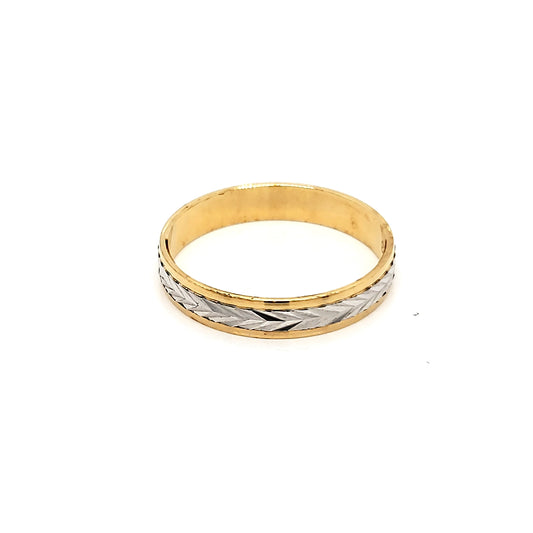 Argolla Oro 14k  Combinado 4mm A5240283