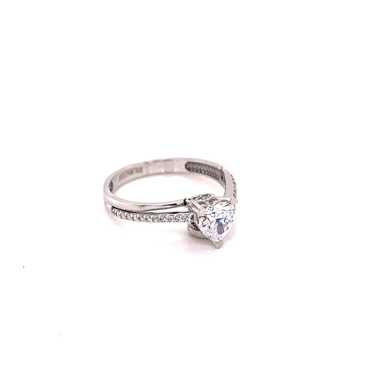 Anillo compromiso Oro Blanco 14k #8102