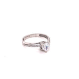 Anillo compromiso Oro Blanco 14k #8102
