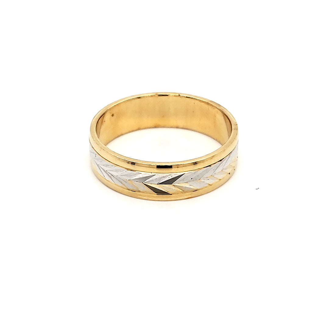 Argolla Oro 14k  Combinado 6mm A5260283