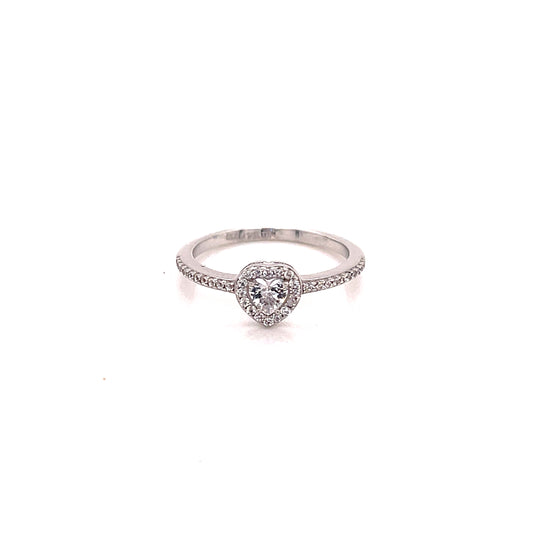 Anillo  compromiso Oro Blanco 14k #8092