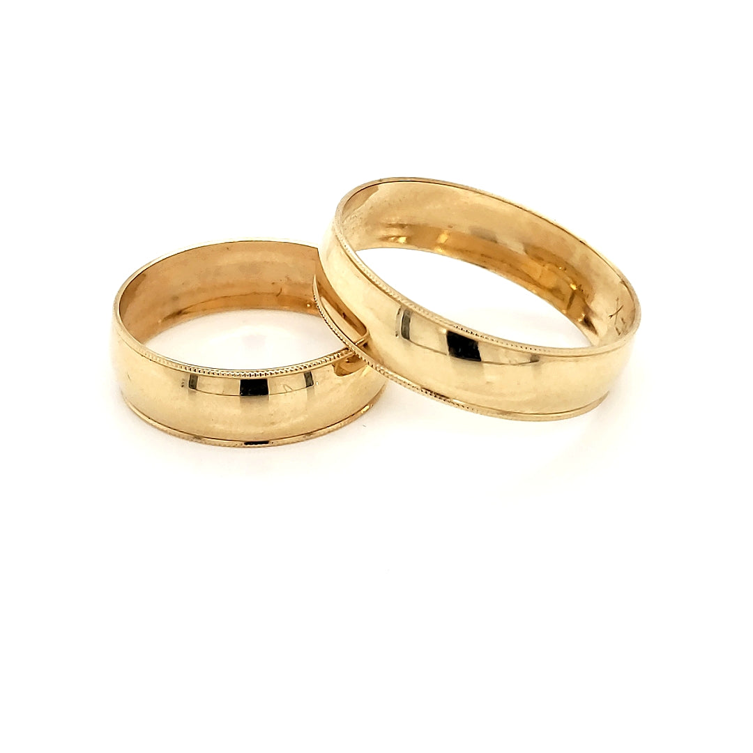 Argolla Oro 10k Amarillo Lisa CC