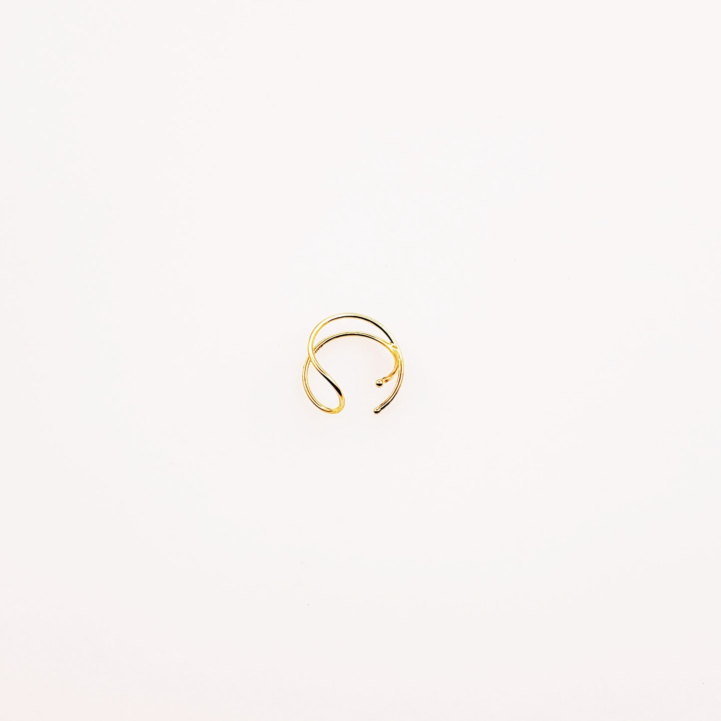 Earcuff Oro 10k Doble Alambre Cruzado (1 PIEZA)