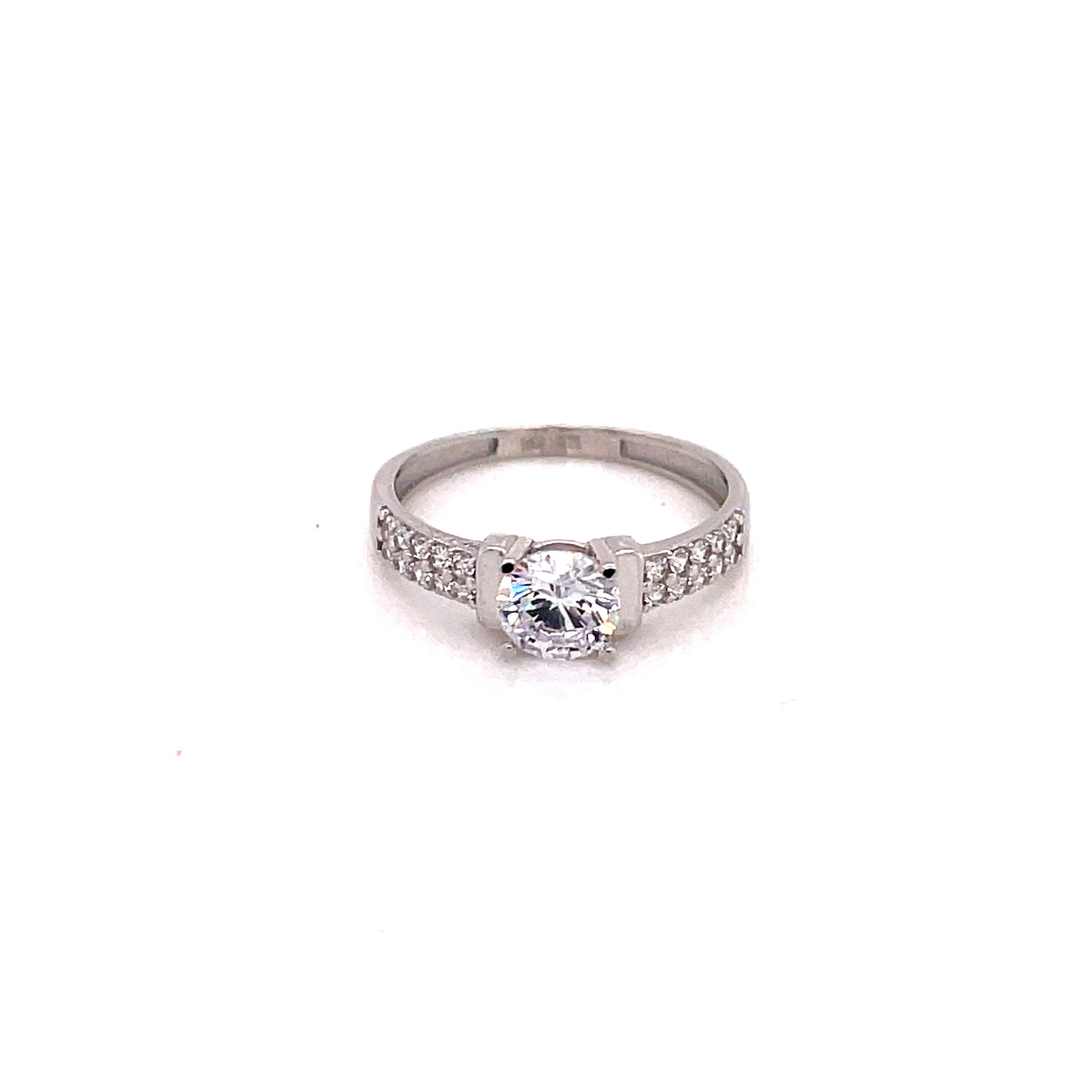 Anillo compromiso Oro Blanco 14k #8097